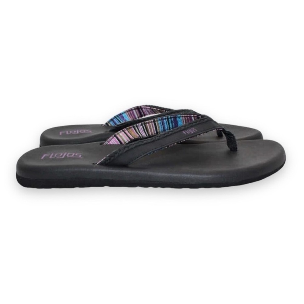 Flojos Women's Flip Flops | Various Sizes: 6, 7, 8, | Lavender Black | NWT | $15